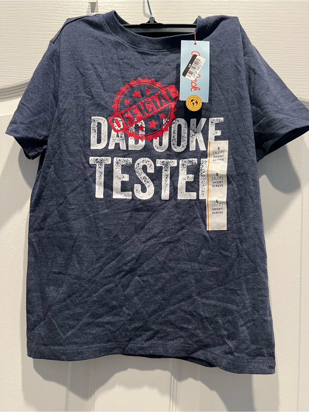 Cat & Jack Navy Blue "Official Dad Joke Tester" Graphic Tee